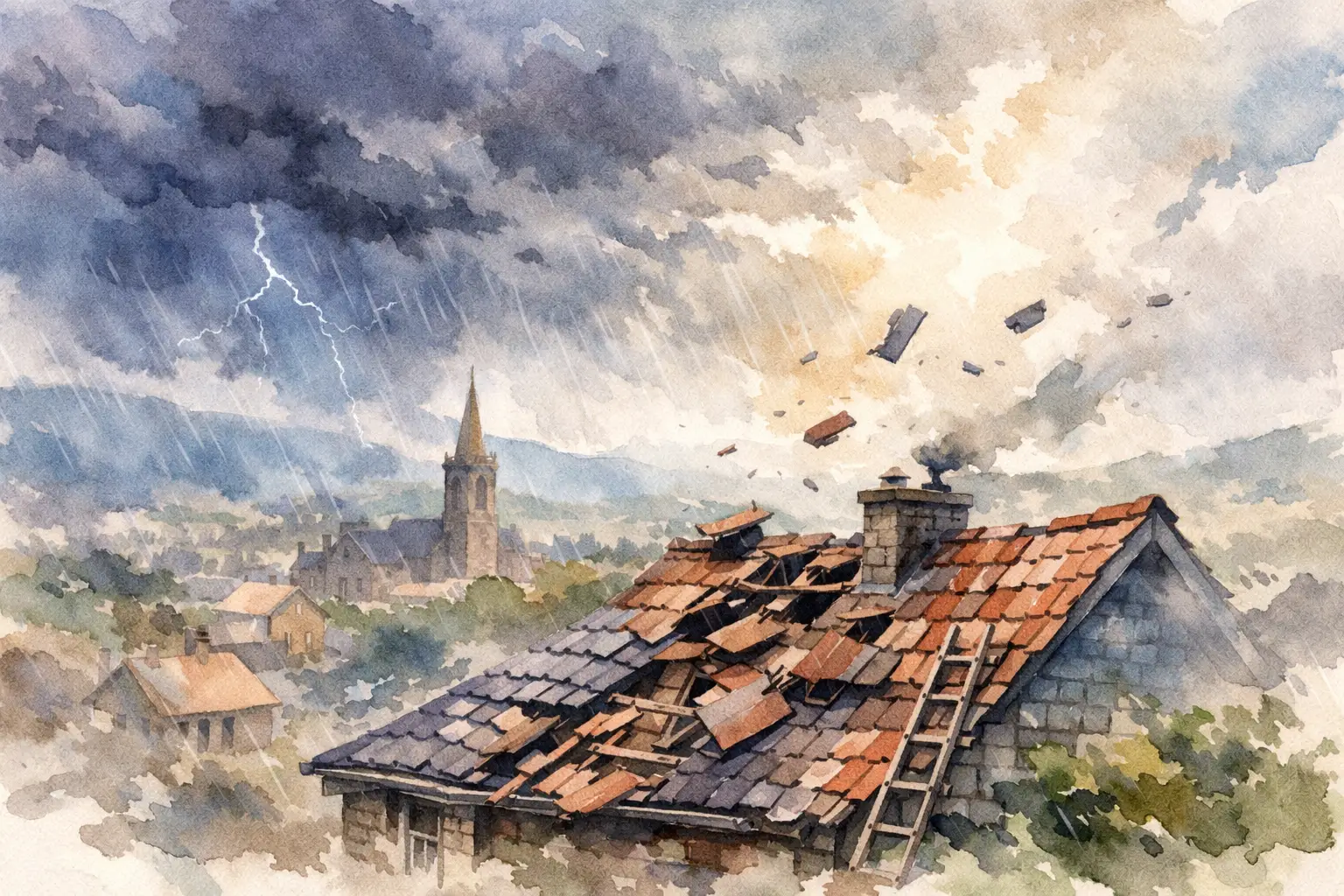 Storm Damage Roofing Repairs in Falkirk - What to Do First